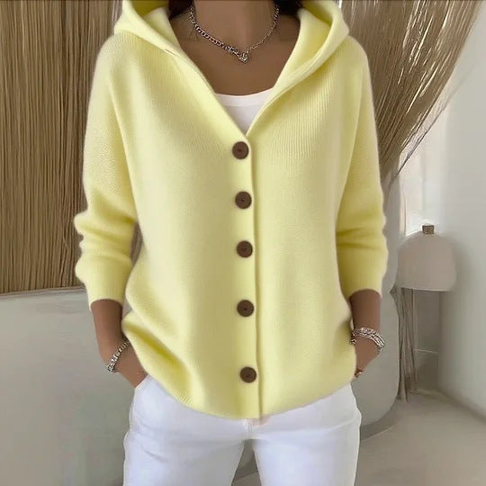 Elvira | Stickad cardigan med huva