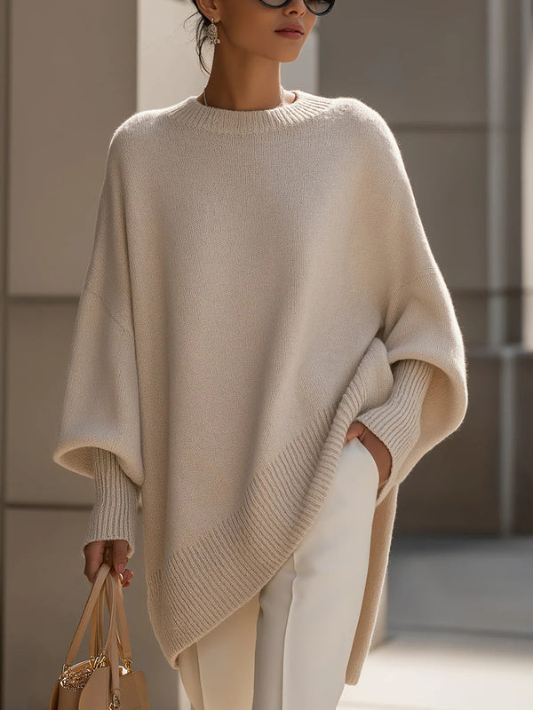 Jennifer | Oversized draperad tröja med vid halsringning