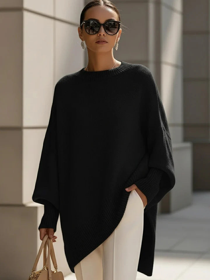 Jennifer | Oversized draperad tröja med vid halsringning