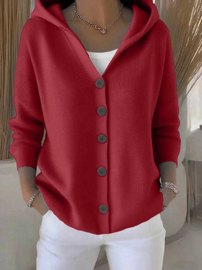 Elvira | Stickad cardigan med huva