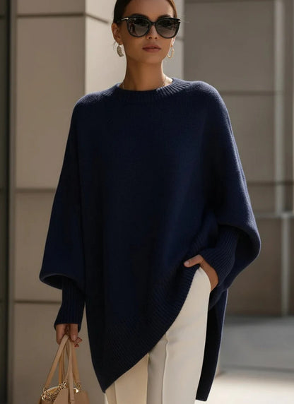 Jennifer | Oversized draperad tröja med vid halsringning