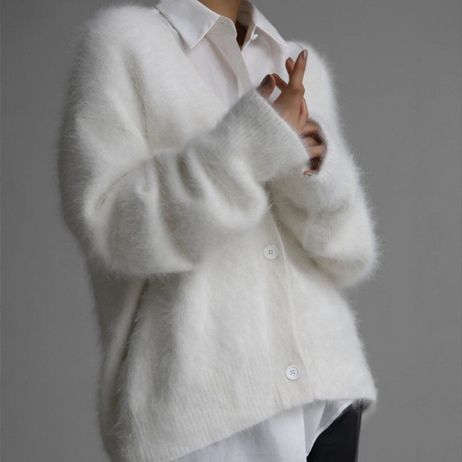 Alma Mjuk V-ringad Cardigan