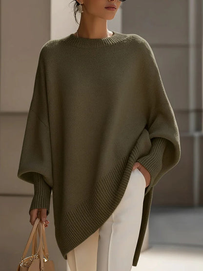 Jennifer | Oversized draperad tröja med vid halsringning