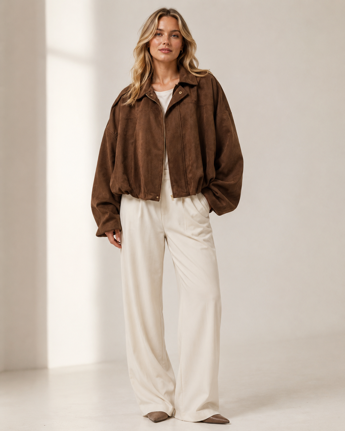 Mjuk Oversized Mockajacka.