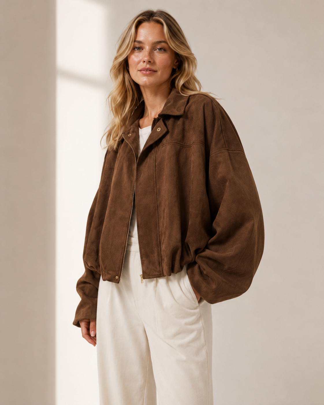 Mjuk Oversized Mockajacka.