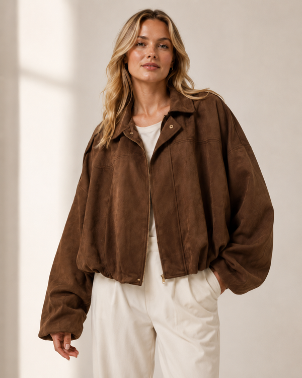 Mjuk Oversized Mockajacka.