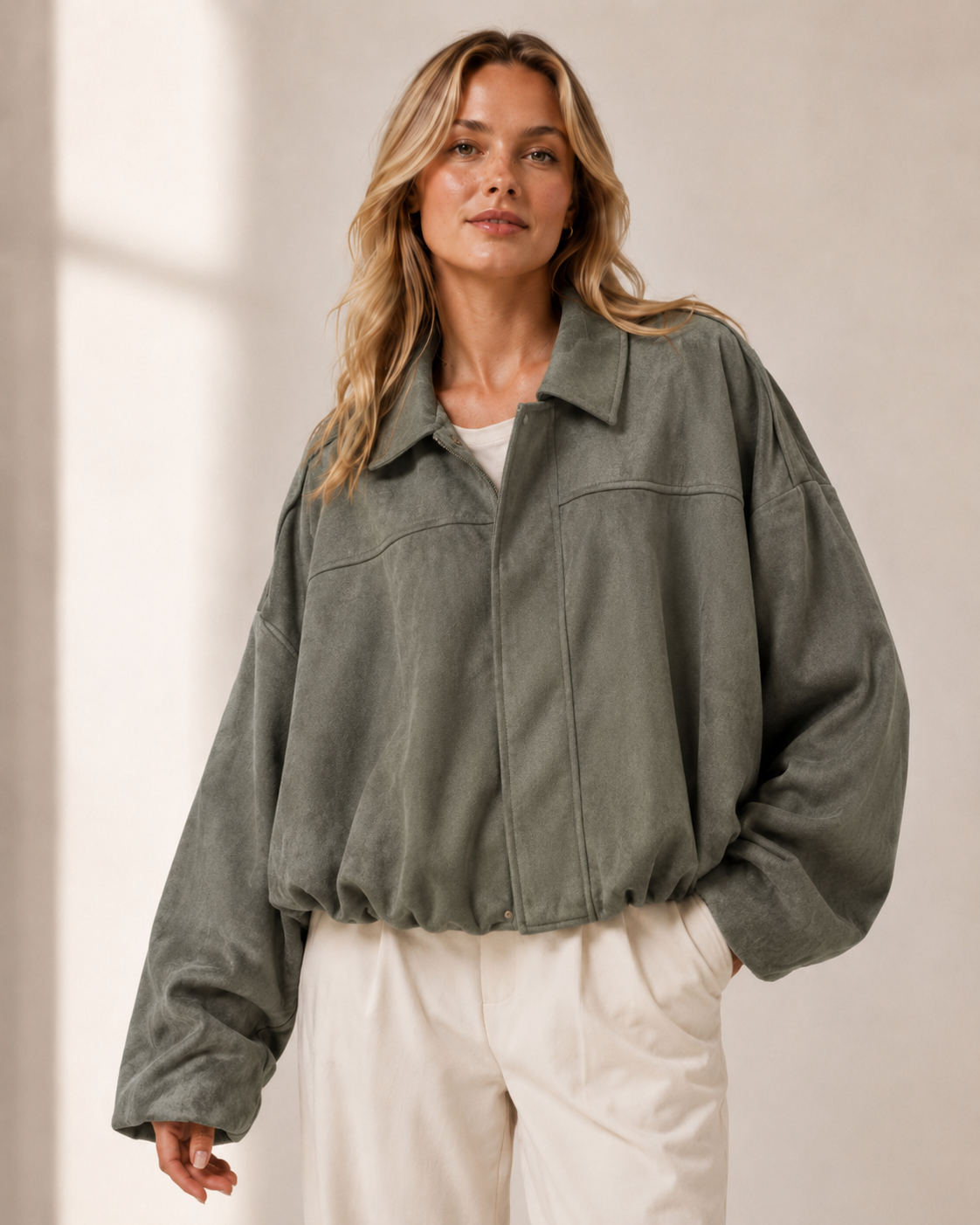 Mjuk Oversized Mockajacka.