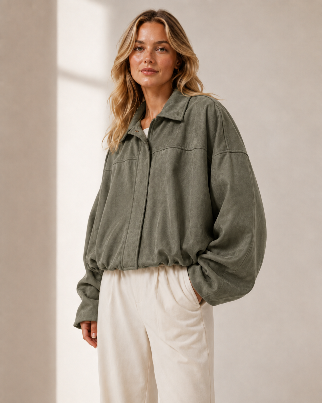 Mjuk Oversized Mockajacka.