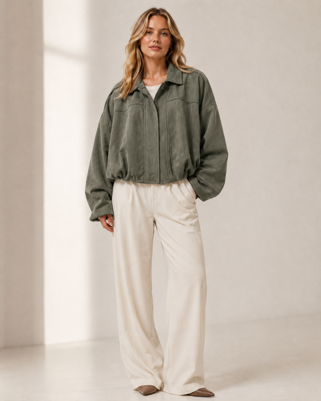 Mjuk Oversized Mockajacka.