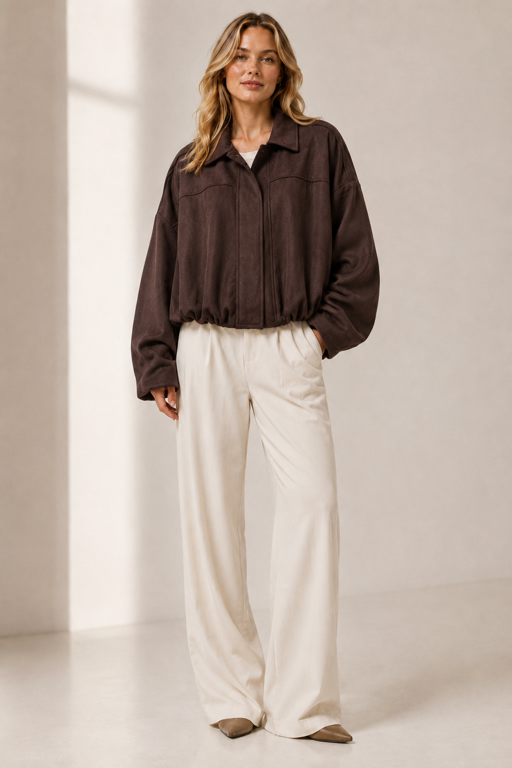 Mjuk Oversized Mockajacka.