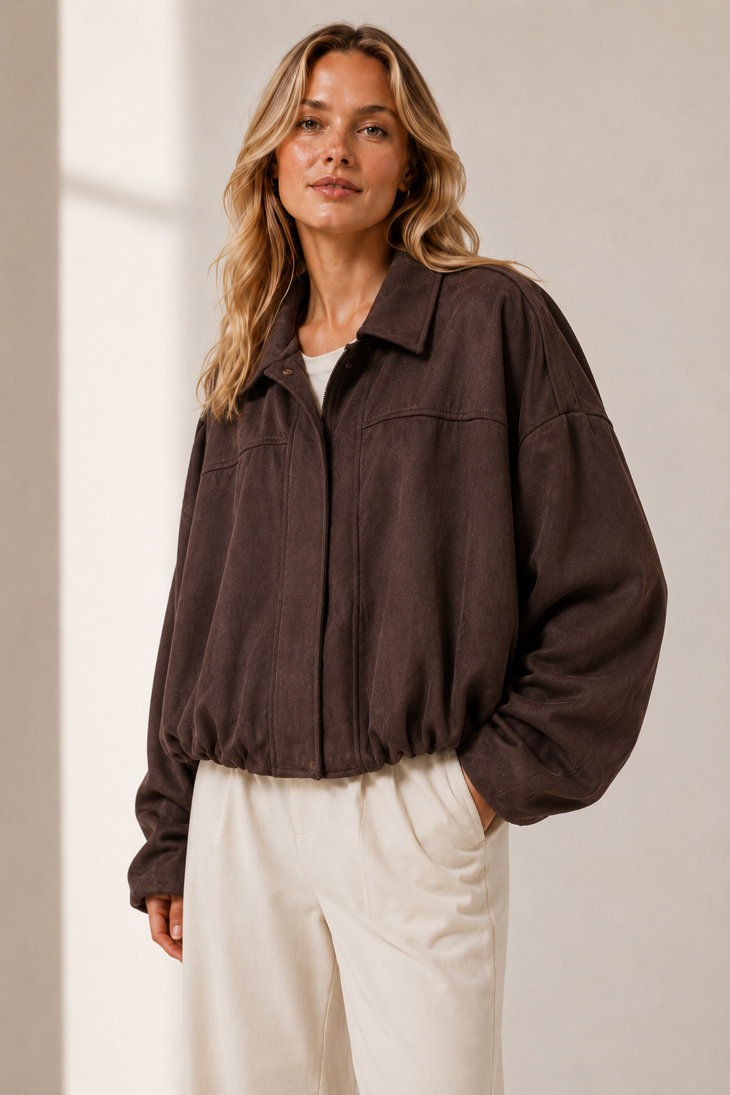 Mjuk Oversized Mockajacka.