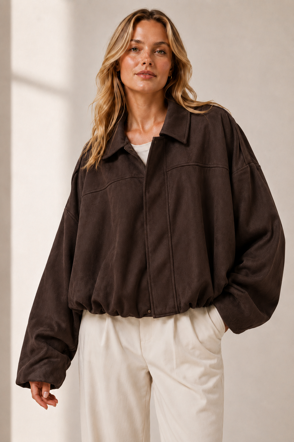 Mjuk Oversized Mockajacka.
