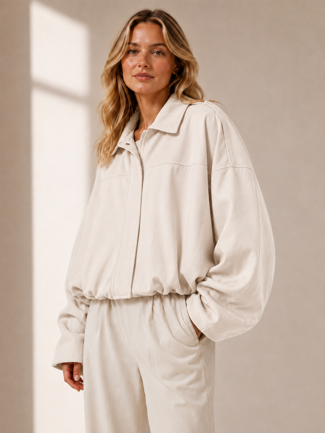 Mjuk Oversized Mockajacka.