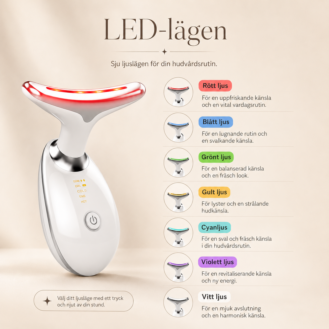 Hemlyx GlowLift™ LED Ansiktsmassage
