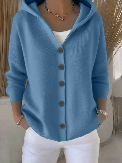Elvira | Stickad cardigan med huva