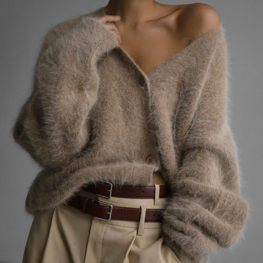 Alma Mjuk V-ringad Cardigan