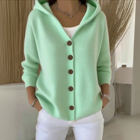 Elvira | Stickad cardigan med huva